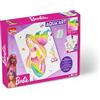 Maped - Matite acquerellabili - Barbie Aqua Art - Set di disegni da colorare - Disegni A4 con effetto metallizzato - Include 18 matite colorate e un pennello
