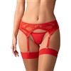 Obsessive Reggicalze Rosso in Pizzo Floreale con Bretelle Obsessive Suspender Belt Aliosa