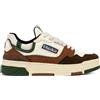 AUTRY CLC ROLW UN03 sneakers da donna in pelle colore Bianco Marrone Verde