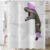 Hnmdmyi Tenda da doccia divertente dinosauro 180x200 grigio e bianco marmo te