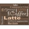 Wee Blue Coo Stampa artistica da parete, motivo: caffè, cappuccino, latte, espresso, 30,5 x 40,6 cm