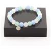 Gioielli Pietre E Minerali. Bracciale Perle Angelite + Acquamarina + Pietra Di Luna 8