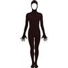 Aniler Men's and Women's Spandex Open Face Full Body Zentai Costume Bodysuit (Medium, Black)