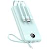 VEEKTOMX Power Bank 20000mAh Powerbank con Cavi Integrati Caricatore Portatile U