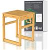 EISL BMBA02-BH2 - Sgabello da bagno in bambù, con seduta, 35 x 45 x 35 cm (larghezza x altezza x profondità)