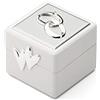 Zilverstad 7571261 Ring Dose cubo cuore doppi anelli di pietra Chen, Altro, Argento, 6.6 x 6 x 5.5 cm