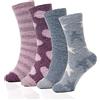 A2Z Donna Calzini 4 Confezione Stella Spotty Durevole Comodo Inverno Caldo