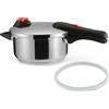 Amazon Basics Pentola a Pressione in Acciaio Inox a Induzione 4 Litri Argento