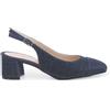 Melluso Décolleté Slingback in Tessuto Blu Collezione P/E