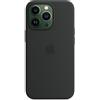 Apple iPhone 13 Pro Custodia Silicone Magsafe Midnight Nero, Cover Posteriore