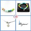 A Bijoux Pietre E Minerali. Set Gioielli Bracciale Collana Perle Peridoto + Criosocolla