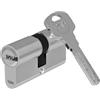 Yale Cilindro europeo 2000 PLUS Serie 35/35 mm Nichel satinato Doppio cilindro con funzione di emergenza, con 5 chiavi incluse per garantire massima sicurezza, perfetto per porte d'ingresso e appartam