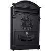 Opiros Cassetta Postale mod. Regia Posta In Alluminio Verniciato cm.x25.5x9x41h Nera