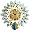 Orologio da parete a forma di pavone, decorazione per soggiorno e camera da