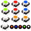 HUAZIZ 10 Pezzi 12x12x7 mm Miniatura Micro Momentanea Tattile Tattile Touch Puls