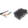 goobay 50209 Cavo Adattatore, Composito Audio Video a 3.5mm, 1.5m Lunghezza del Cavo & Link 07645 Adattatore, SCART 21 Poli Maschio, 3x RCA, Femmina e 4 Poli S-VHS, Femmina con Selettore