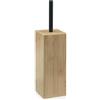 GEDY | Scopino WC Bonnie, Scopettino Bagno Alto in Bambù con Ciuffo in Setole, Colore Naturale e Nero, 10x10x39cm