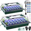 VEEKAY Vassoio Germinazione,2 Pezzi 80 Cellule Con Luce Solare A Spettro Complet