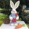 Coniglietto pasquale in paglia con fiori Accessori fotografici per
