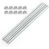 ZRUEWOT 5 barre filettate M8 × 200 mm, in acciaio inox con 10 dadi a
