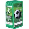 gimboo Astuccio per la scuola con accessori/astuccio di grande capacità, con 3 scomparti, astuccio portapenne, motivo calcio, per bambini, ragazzi e ragazze