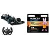 Mondo G Petronas, Auto radiocomandata Lewis Hamilton / Valtteri Bottas in scala 1:12, Auto formula 1, 2.4 GHz, Colore Nero, 6368787 + Batterie Duracell Optimum AA(pacco da 8)- Alcaline da1.5V -Fino al 200%