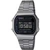 Casio OROLOGIO CASIO A168WEGG-1B SERIE ICONIC METALLO NERO CLASSICO VINTAGE A-168