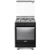 De Longhi Cucina gas 4 zone Forno elettrico PEMA 64 Black Classe A