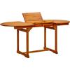 vidaXL Tavolo da Pranzo per Esterni (120-170)x80x75 cm in Legno Acacia