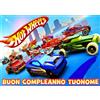Decora Cialda - Ostia per torte Hot Wheels macchine Formato grande A3 cm. 42x29
