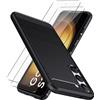 CUSTODIA per SAMSUNG GALAXY S23 /PLUS /ULTRA Tpu Cover CARBON FIBER + Pellicola