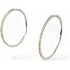 Orecchini da donna a cerchio in oro bianco 18 kt 750 con zirconi bianchi