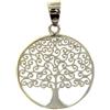 CIONDOLO ORO BIANCO 750 18K, ALBERO DELLA VITA 2.4 CM, PIATTO