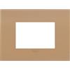 Vimar 19953.33 Placca Arké fit 3 moduli, metallo, terra di siena