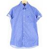 HARMONT & BLAINE Camicia Uomo M Blu Cotone Puro Manica Corta Motivo Colletto