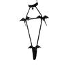 JasmyGirls Costume cosplay sexy da diavoletta in lingerie anime, micro bikini kawaii, reggiseno e mutandine giapponesi, pipistrello con fionda abito gotico, nero