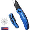 WORKPRO Coltello Taglierino, con 10 Lame di Ricambio, Taglierino Argento
