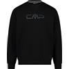 CMP Stretch Fleece Sweatshirt Plain Colour, Man, 52, Nero
