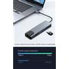 Hub USB-C 5 in 1 con Ethernet 4K@60Hz USB 3.0 100Mbps e lettore di schede