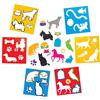 Baker Ross Stencil da pittura con animali (confezione da 6) - Set di stencil lavabili in plastica con animali per bambini
