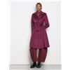 RINASCIMENTO Cappotto lungo con bottoni e cintura bordeaux Rinascimento