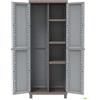 ARMADIO TERRY RESINA PER ESTERNO 2 ANTE PORTASCOPE RIPIANI 68X39X170H GIARDINO