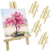 LYTIVAGEN 4 Pezzi Mini Cavalletto Treppiede Legno per Dipingere - Piccolo da Tav
