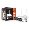 Tenda Kit Videosorveglianza WiFi, 4X 2K Telecamere da Esterno e 4CH NVR (fino a 10TB) con 1TB HDD, Visione Notturna a Colori, Rilevamento del Movimento e Persona, H.265, Accesso Remoto, K4W-3TC-1T