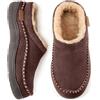 Zigzagger Pantofole Uomo Mocassino in Camoscio, Pantofole Uomo Invernali Hearthfire in Memory Foam Moc,Grigio Scuro 44/45EU
