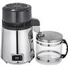 VEVOR Distillatore DAcqua Purificatore Acqua 4L Acqua Distillazione 750W Depuratore Filtri Distiller Acqua Pura Water (Argento+Controllo della Temperatura)