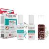 PODERM - 2 PRODOTTI - MICOSI DELLE UNGHIE TRATTAMENTO 2 in 1 | Smalto colorato Rosso dark TEA TREE | BIO | Trattamento professionale mani/piedi | Facile e rapido | Swiss Made