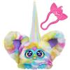 Furby Hasbro Furby Furblets, Zee-Bah, Peluche Elettronico di Zebra in Miniatura, Furby Interattivo, Giocattolo per Bambini e Bambine dai 6 Anni in Su, Oltre 45 Suoni e Melodie, Include Clip Portachiavi