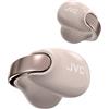JVC Nearphones HA-NP1T cuffie wireless stile earcuff, archetto lucido, vestibilità confortevole, connessione multipoint, Bluetooth 5.3, 24 h batteria, Pearl Edition Sand Peach