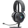 Itek - Cuffie Gaming H500 - Cuffie Gaming con Microfono Removibile. Cuffie surround 7.1 Virtuale, cancellazione rumore esterno, illuminazione LED RGB. Adatti per PC e console, nero, regolabile.